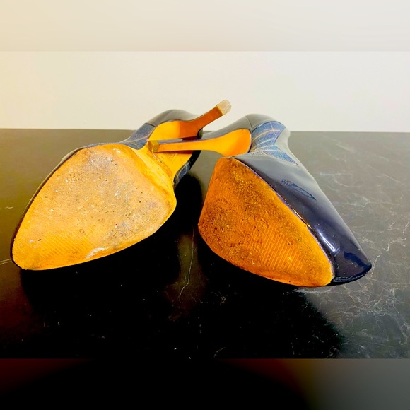 Patent Leather Aldo Plaid heels - Picture 3 of 4